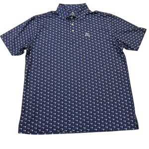 Rhoback Performance Polo Shirt Men's XL Blue Palmetto South Carolina